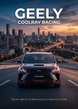 Geely Coolray Racing Car Advertisement