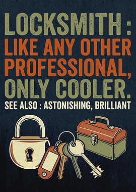 Locksmith Professional Humor Poster