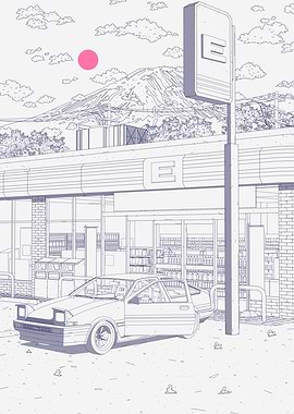 AE86 at Japanese Convenience Store