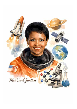 Mae Carol Jemison Space Portrait