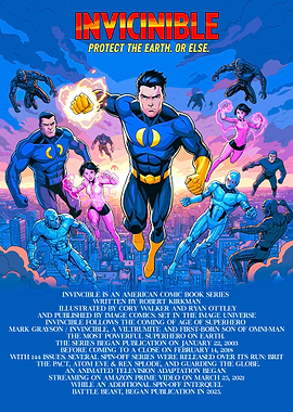 Invincible Comic Book Series Poster
