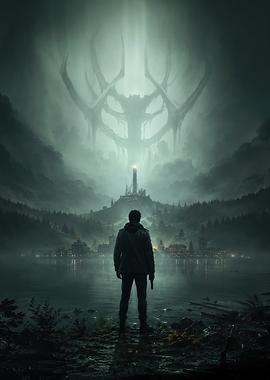 Alan Wake 2 Dark Presence Atmosphere gaming art