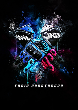 Fabio Quartararo Moto Racing Gloves Art