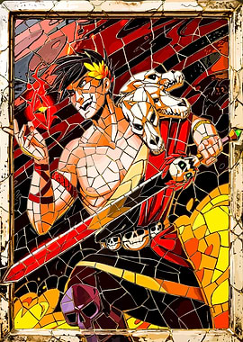 Hades Stained Glass Zagreus Portrait