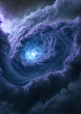 Swirling Cosmic Nebula Storm