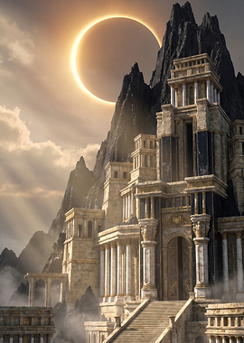 The Lost Citadel Under Solar Eclipse