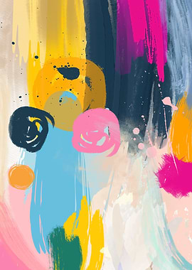 Vibrant Abstract Brushstroke Art