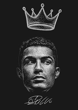 Cristiano Ronaldo Scribble Art Portrait
