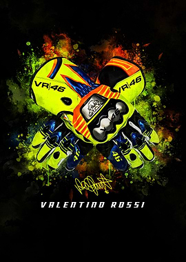 Valentino Rossi VR46 Racing Gloves Art