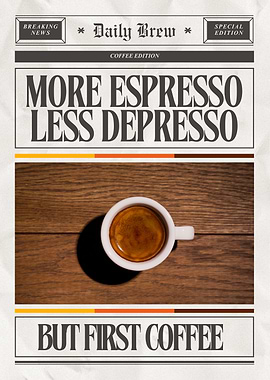 Daily Brew Coffee Poster