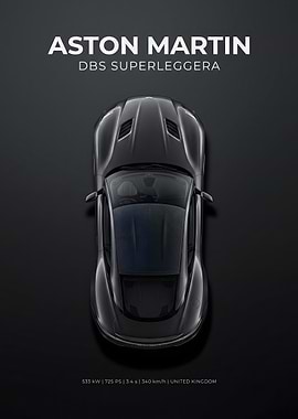 Aston Martin DBS Superleggera Top View