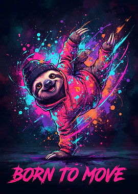 Breakdancing Sloth Born to Move