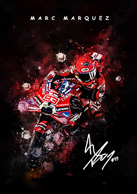 Marc Marquez Splash Watercolor