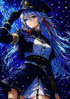 86 eighty six in Stained Glass Style