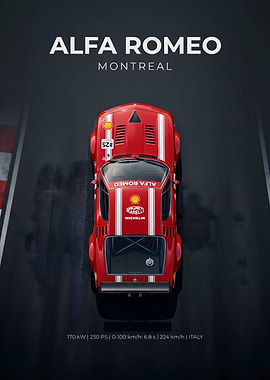 Alfa Romeo Montreal Racing Poster