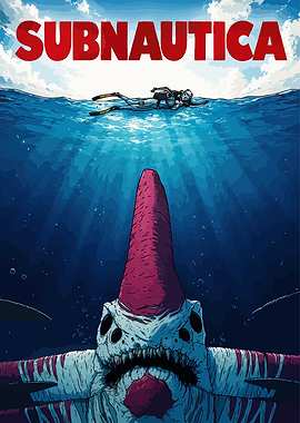 Subnautica Reaper Leviathan Poster