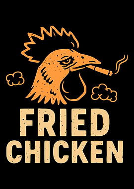 Funny Smoking Chicken Graphic
