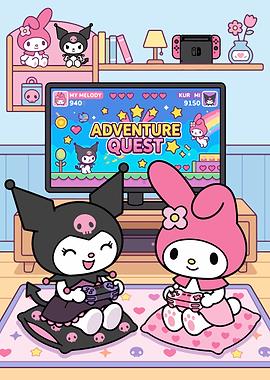 Kuromi and My Melody Gaming
