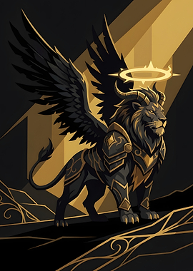 Armored Winged Lion with Halo