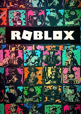 Roblox Character Collage Poster