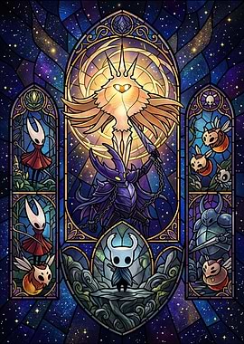 Hollow Knight Stained Glass Art