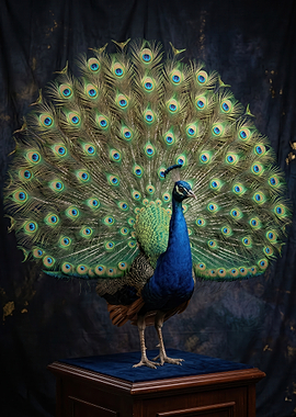 Majestic Peacock Displaying Vibrant Feathers