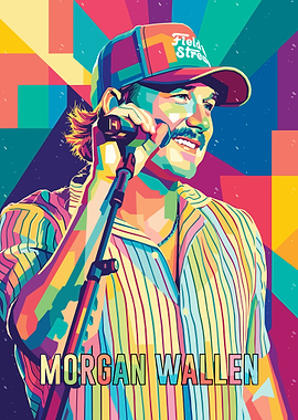 Morgan Wallen Pop Art Portrait