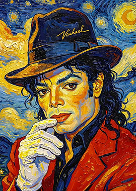 Michael Jackson Starry Night Portrait