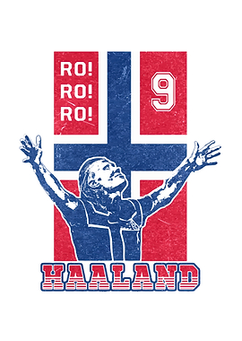 Erling Haaland Norway Football Poster