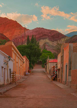 Purmamarca Village and Colorful Mountains