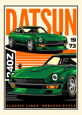 Vintage Datsun 240Z Poster
