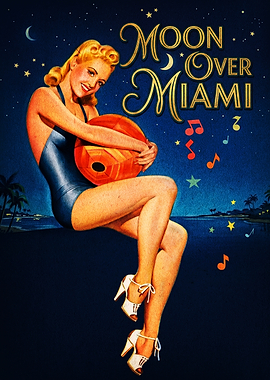Moon Over Miami Vintage Movie Poster