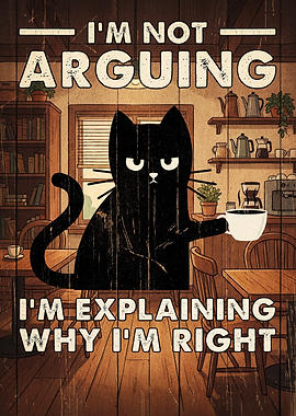 I'm Not Arguing Cat Poster