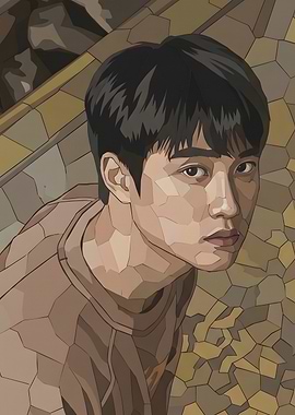 Low Poly Portrait of Do Kyung Soo