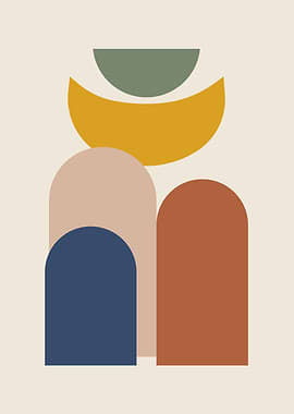 Minimalist Abstract Geometric Shapes Art