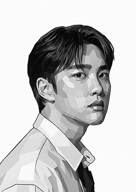 Low Poly Portrait of Do Kyung Soo