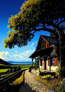 Cottage by the Railway Tracks
