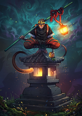 Sun Wukong Monkey King Digital Illustration