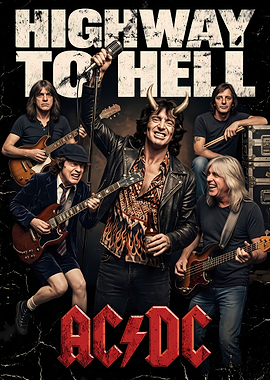 AC/DC Highway to Hell Band Poster
