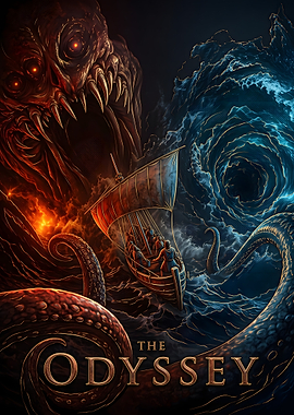 The Odyssey Kraken Sea Monster Poster