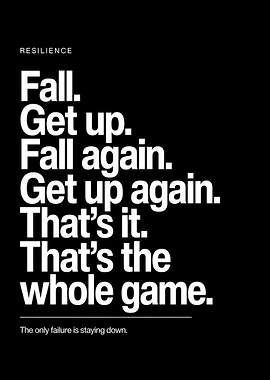 Resilience Inspirational Quote Poster