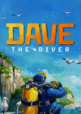 Dave the Diver Oil Painting Poster