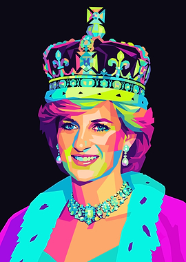 Princess Diana Pop Art Portrait