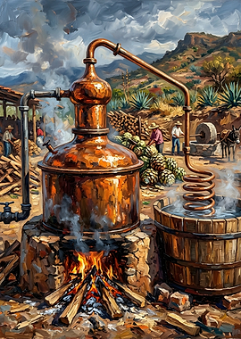 Traditional Agave Tequila Distillation Process