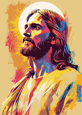 Pop Art Portrait of Jesus Christ
