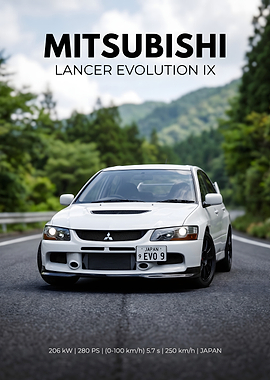 Mitsubishi Lancer Evolution IX Poster