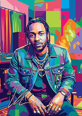 Kendrick Lamar Pop Art Portrait