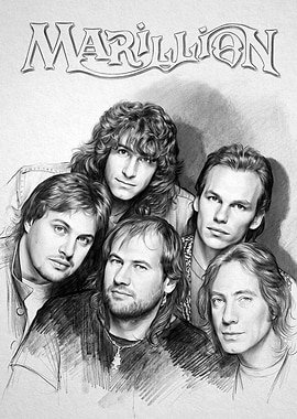 Marillion Band Portrait Sketch