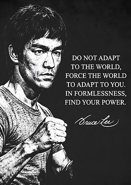 Bruce Lee Inspirational Quote Poster