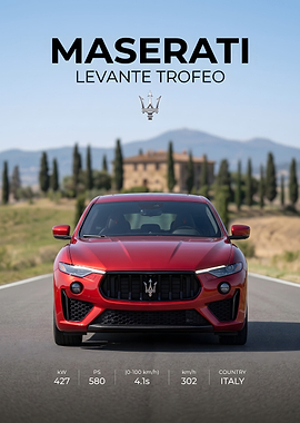 Maserati Levante Trofeo Promotional Poster